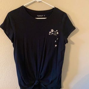 Navy blue Abercrombie and Fitch cotton shirt